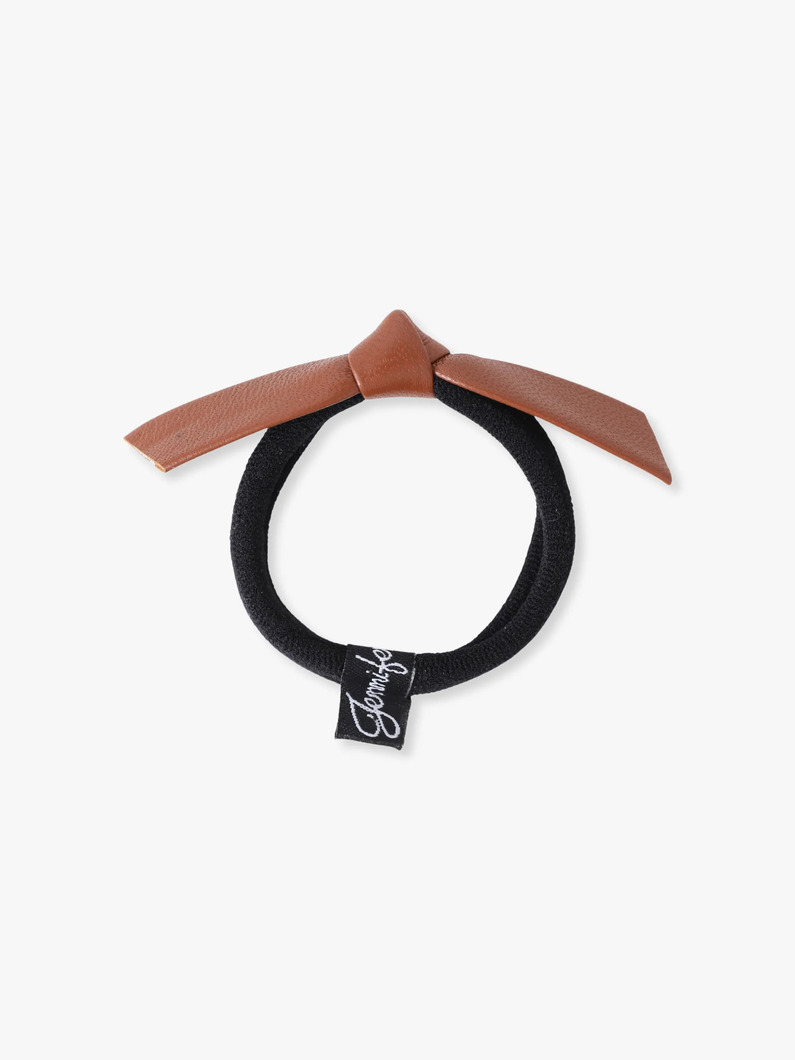 レザー ノット ヘアタイ 詳細画像 camel