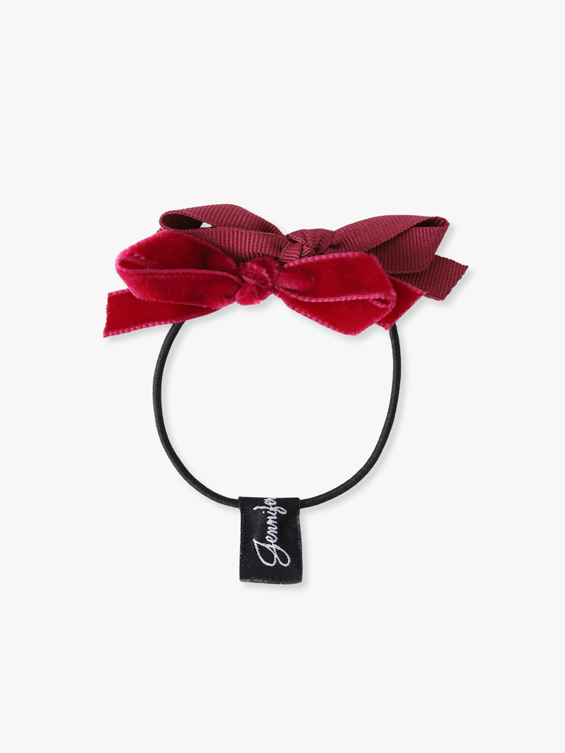 ダブルボウ バイカラー ヘアタイ 詳細画像 burgundy