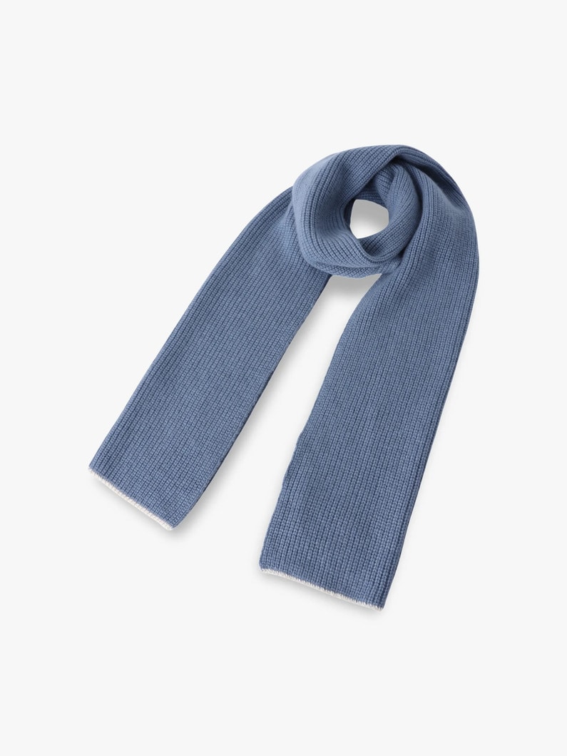 ミドルゲージ カシミア ニットストール 詳細画像 ivory 1