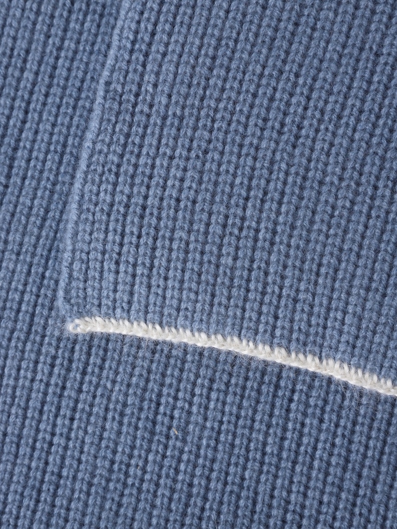 ミドルゲージ カシミア ニットストール 詳細画像 ivory 3