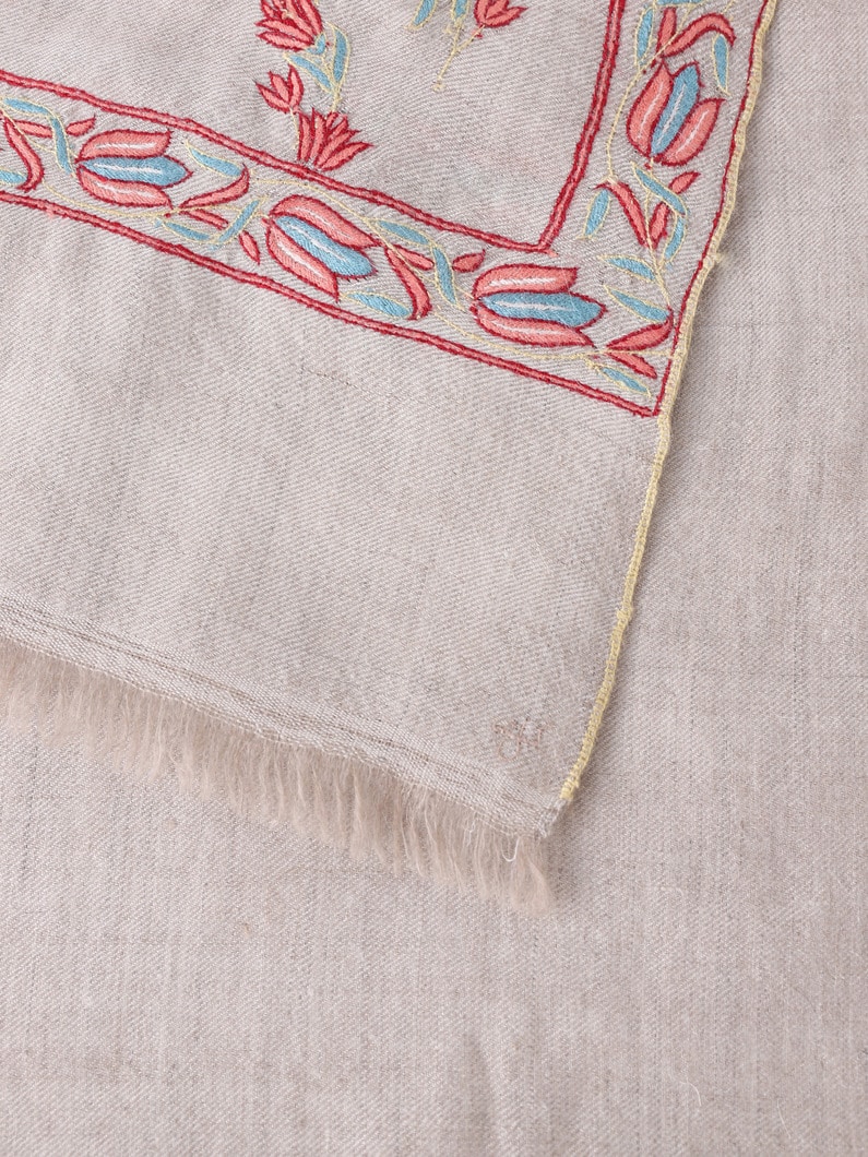 イズマ パレダール エンブロイダリー ショール（アイボリー） 詳細画像 ivory 1