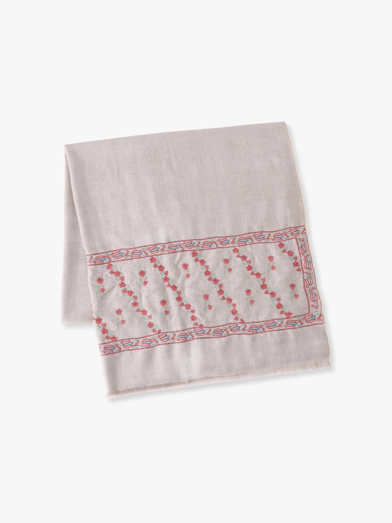 イズマ パレダール エンブロイダリー ショール（アイボリー） 詳細画像 ivory 1