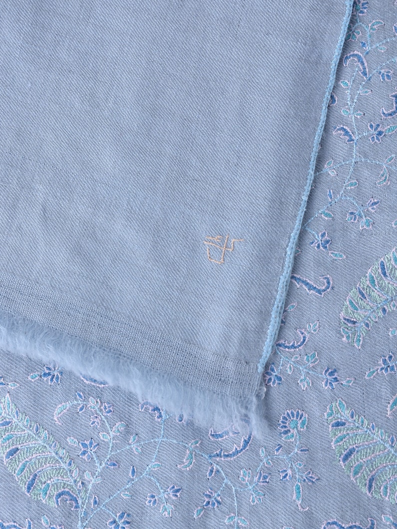 ジャールダー エンブロイダリー ショール（ライトブルー） 詳細画像 light blue 1