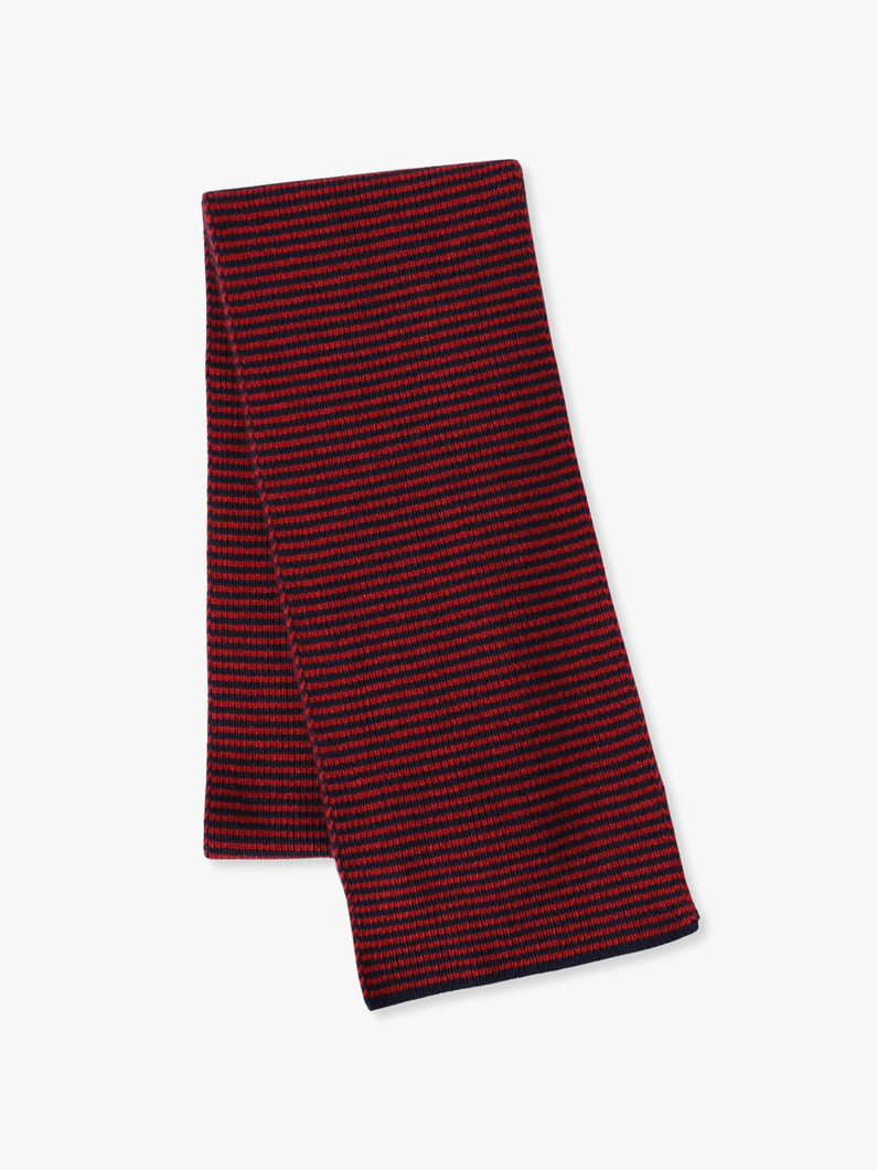 ストライプ ニットストール（レッド＆ネイビー） 詳細画像 other 2