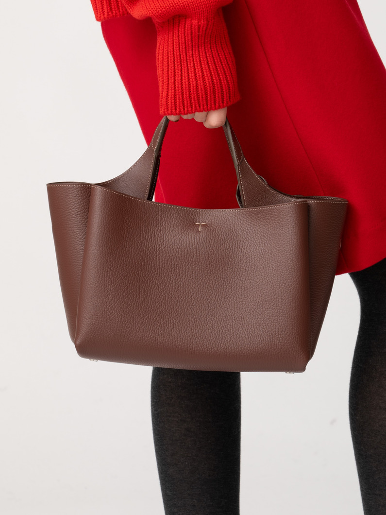 レザー バッグ ミニ（ブラウン/ヨコ） 詳細画像 brown 3