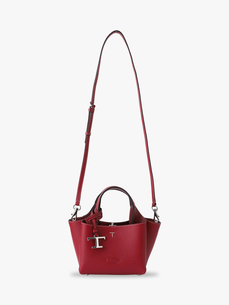 レザーバッグ マイクロ（キャメル/バーガンディー） 詳細画像 burgundy 1