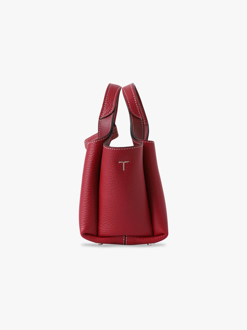 レザーバッグ マイクロ（キャメル/バーガンディー） 詳細画像 burgundy 3