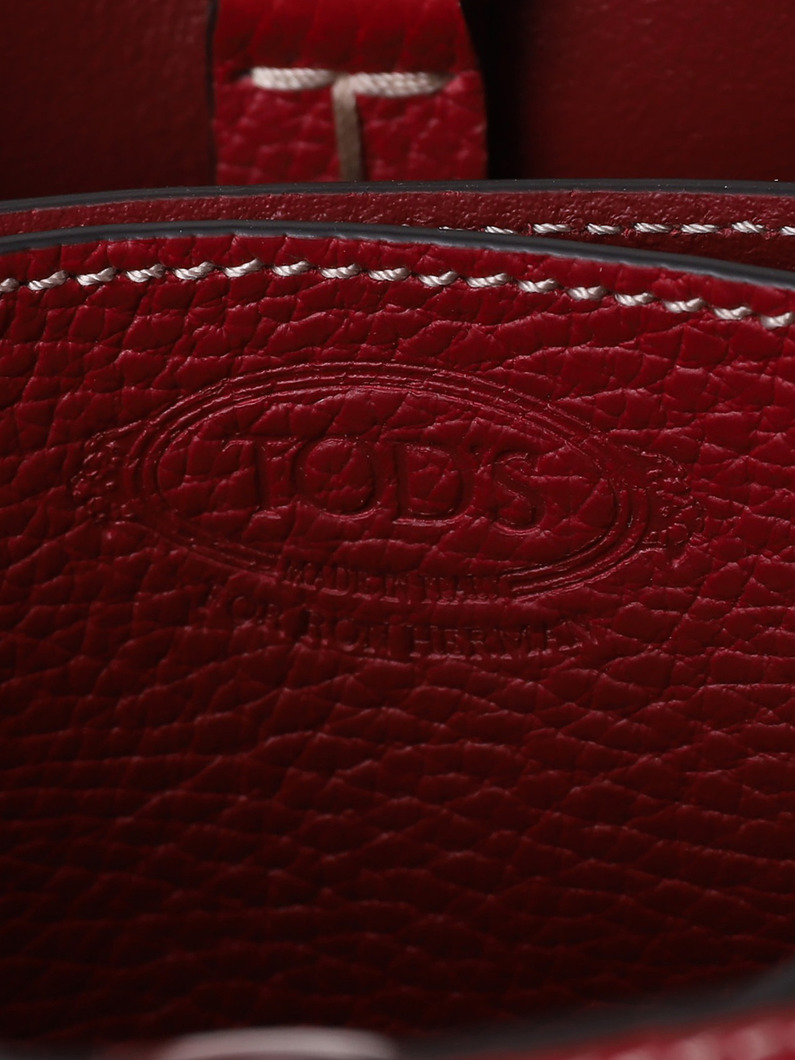 レザーバッグ マイクロ（キャメル/バーガンディー） 詳細画像 burgundy 7