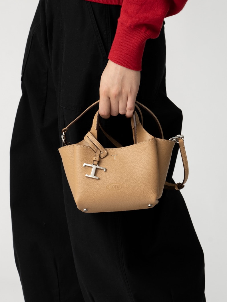 レザーバッグ マイクロ（キャメル/バーガンディー） 詳細画像 camel 3