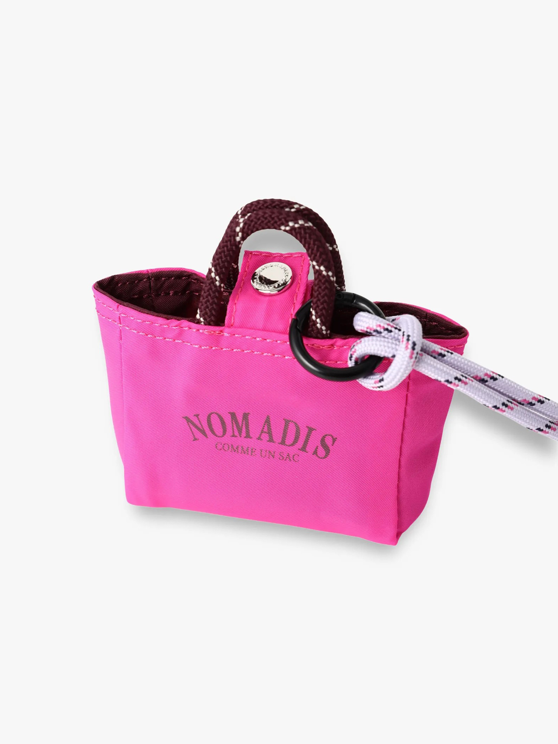 NOMADIS エコバッグ 黒 ピンク持ち手 NOMADIS エコバッグ 黒 ピンク持ち手 NOMADIS エコバッグ 黒