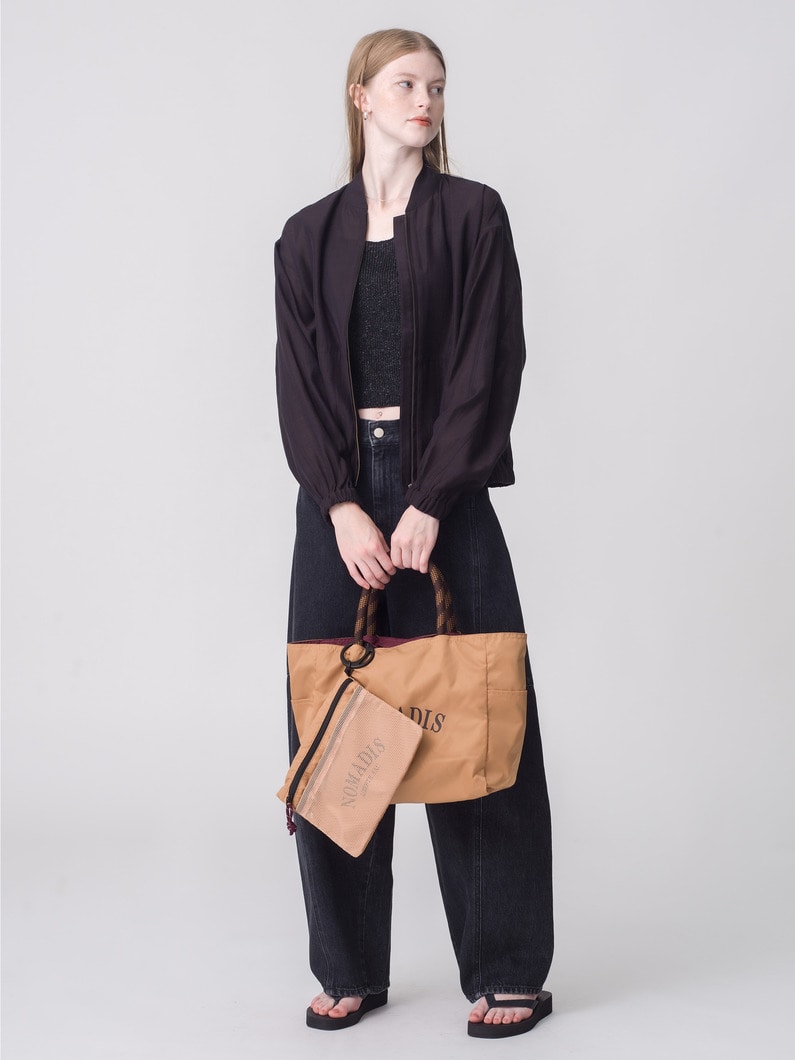 サック 2 ワイド バッグ（ベージュ×バーガンディ） 詳細画像 beige 3