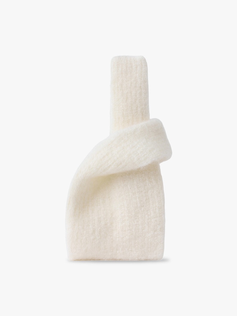モヘア ノッチド リブニット バッグ 詳細画像 white