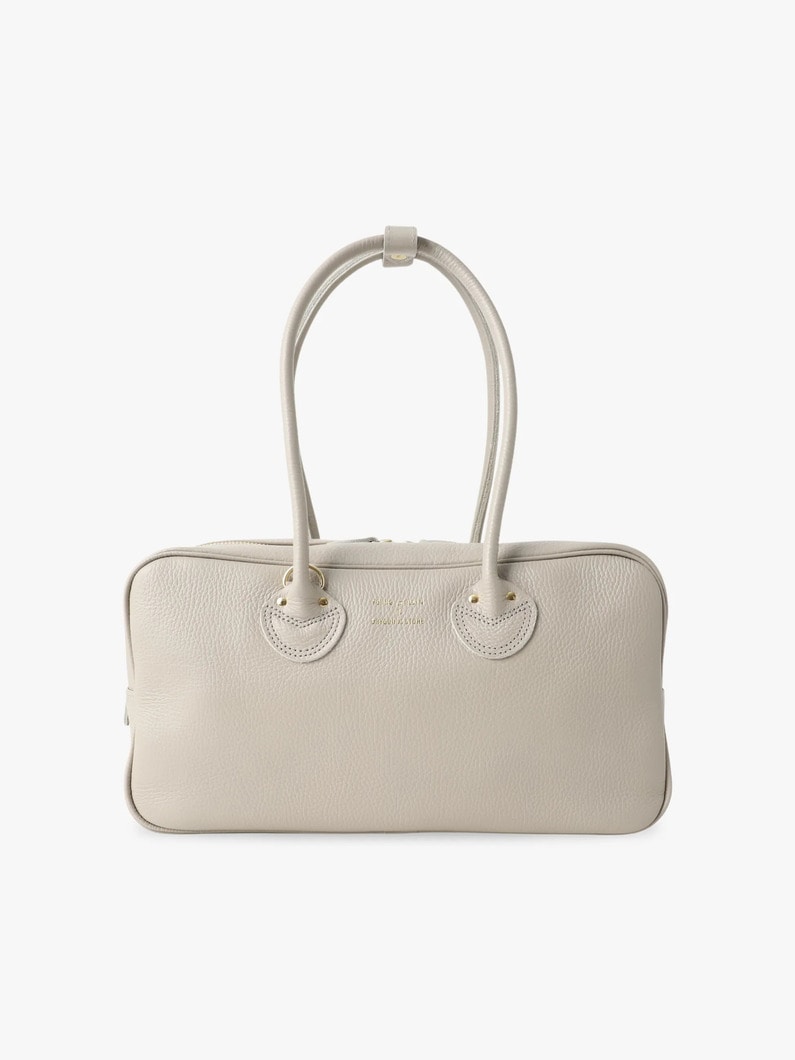 エンボスドレザー スチューデント ワイド ボストンバッグ M（グレージュ/ベージュ/ラベンダー） 詳細画像 beige