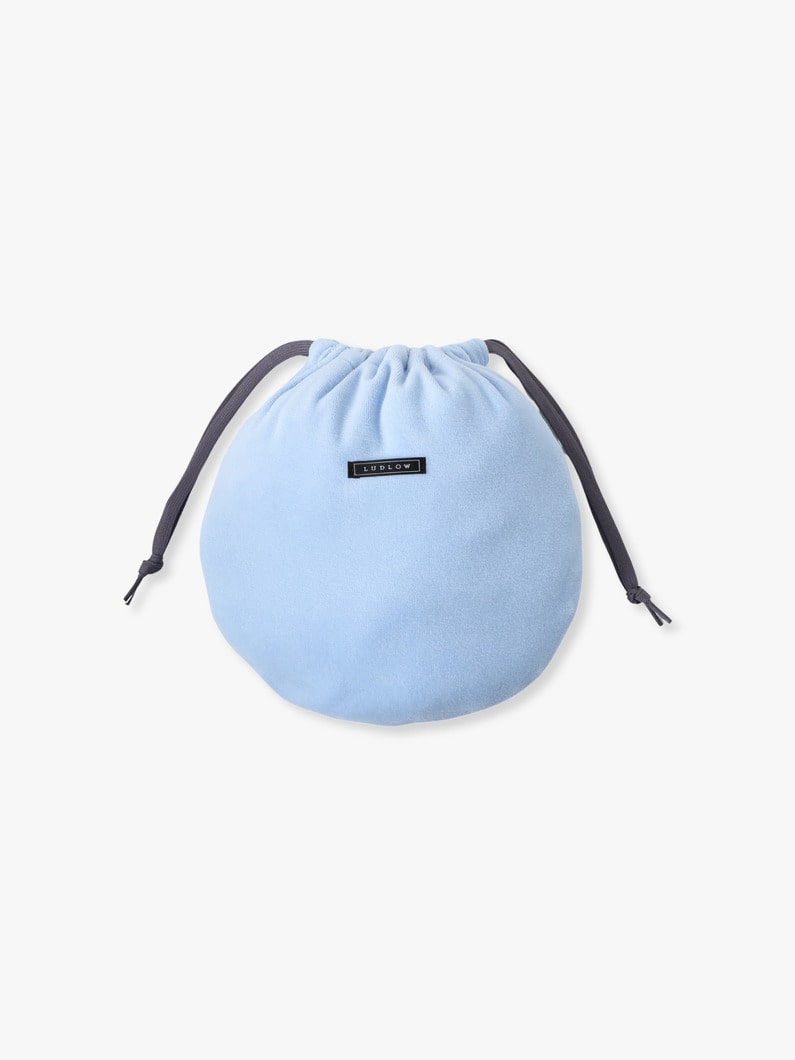 ハート メッセージ ドローストリングポーチ（L） 詳細画像 light blue 1