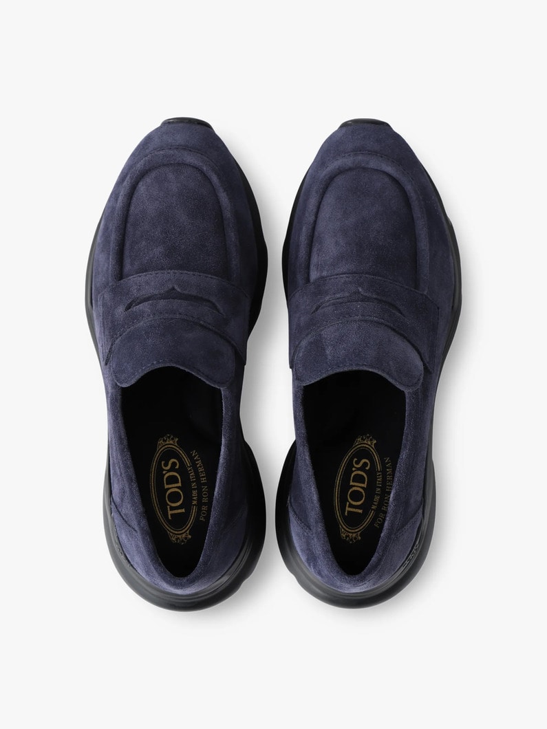 スウェード ローファースニーカー（ネイビー） 詳細画像 navy 4