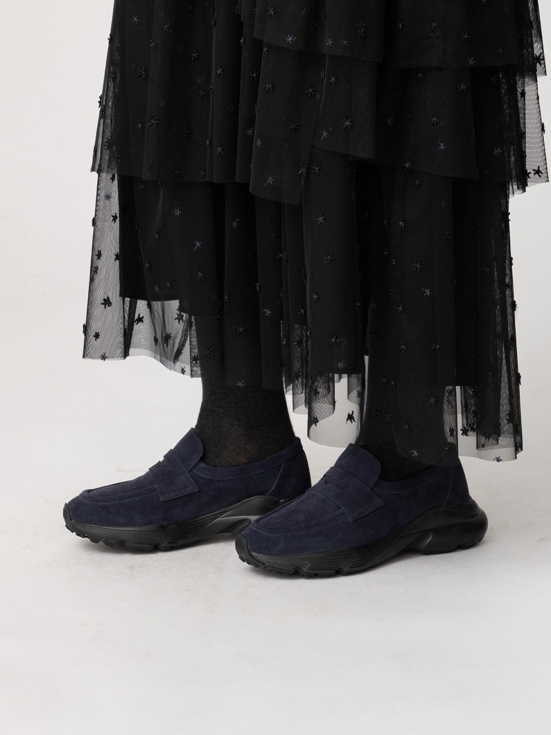 スウェード ローファースニーカー（ネイビー） 詳細画像 navy 2