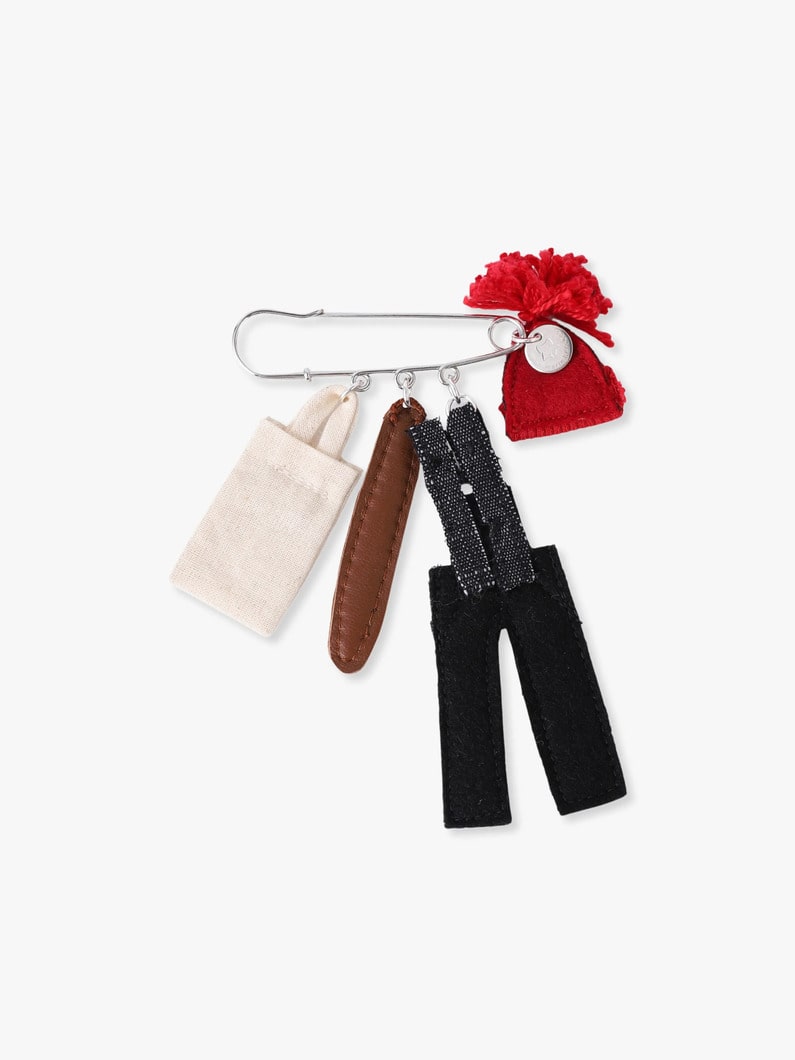 オーバーオール＆ビーニー ブローチ 詳細画像 multi 1