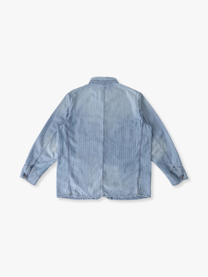 ヘリンボーンデニム カバードジャケット 詳細画像 blue 1
