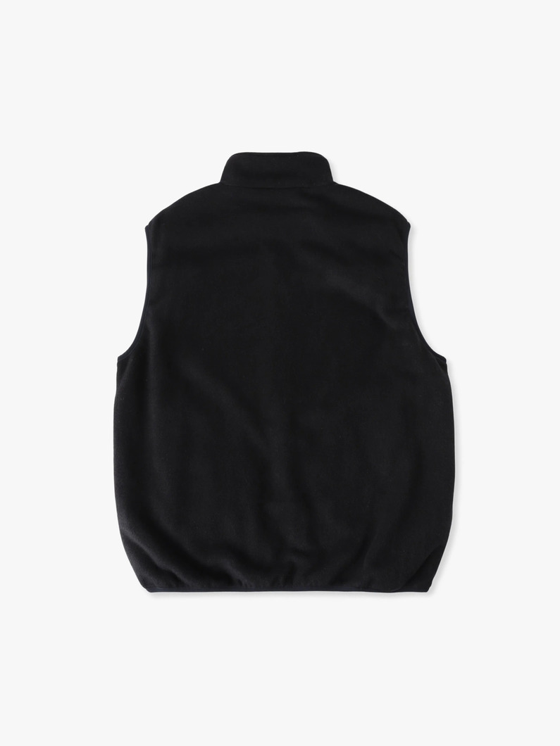 シルクフリース リバーシブル ベスト 詳細画像 black 1