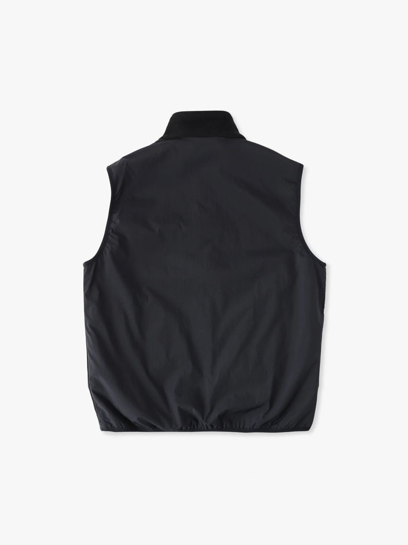 シルクフリース リバーシブル ベスト 詳細画像 black 3