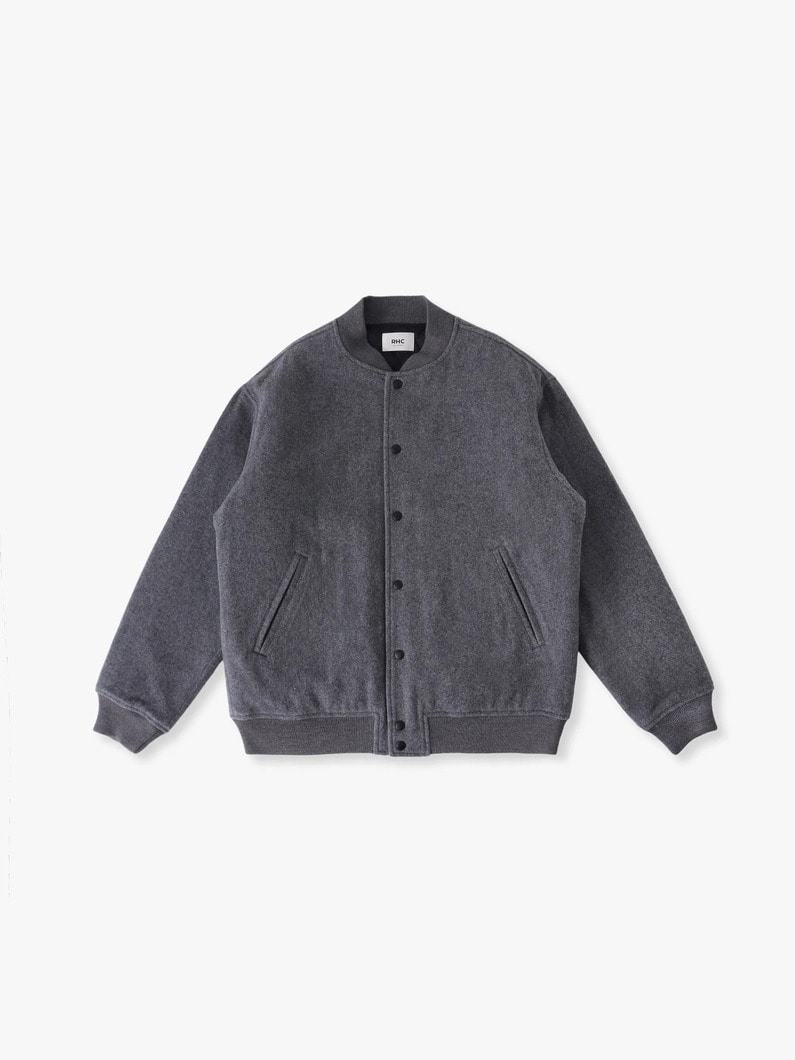 ウールメルトン スタジアムジャケット 詳細画像 charcoal gray