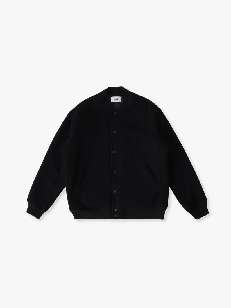 ウールメルトン スタジアムジャケット 詳細画像 black 4