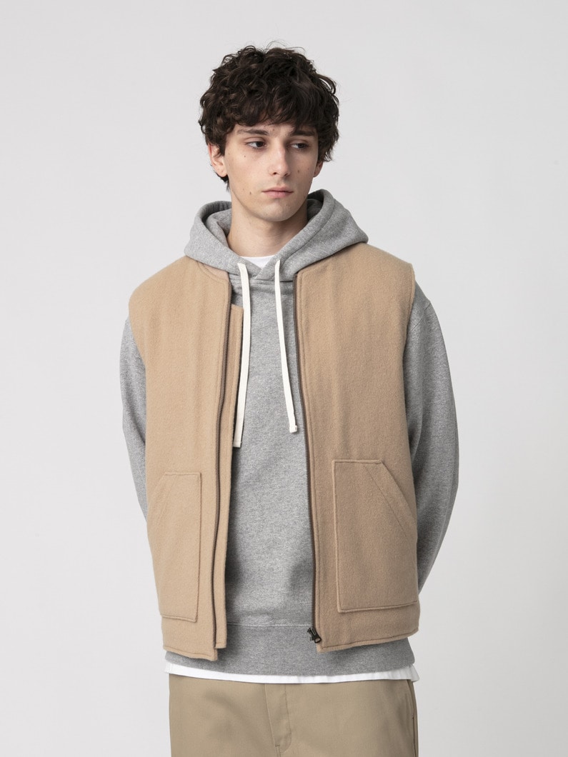 リサイクルウール ワークベスト 詳細画像 beige 1