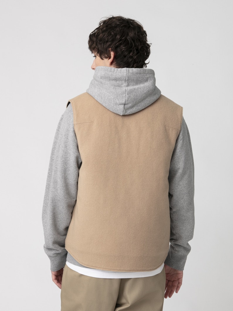 リサイクルウール ワークベスト 詳細画像 beige 2
