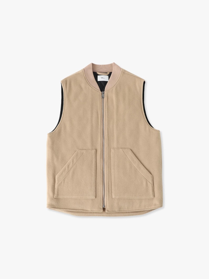 リサイクルウール ワークベスト 詳細画像 beige 3