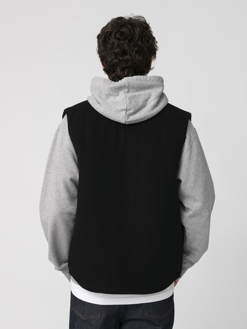 リサイクルウール ワークベスト 詳細画像 black 2