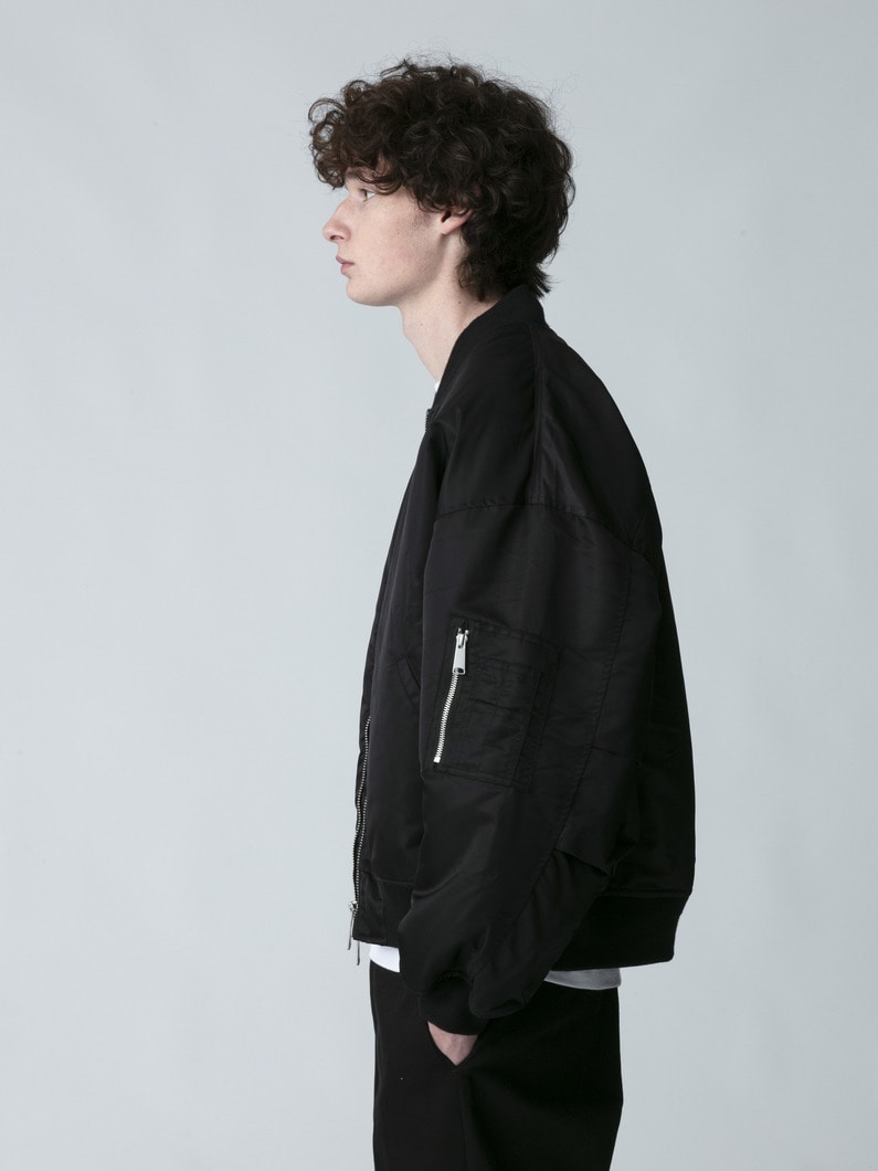 ナイロン ボンバージャケット 詳細画像 black 2