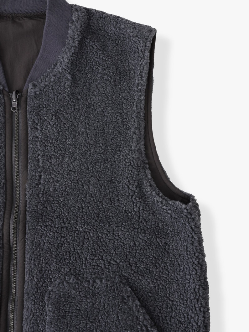 リバーシブル ボアベスト 詳細画像 gray 4