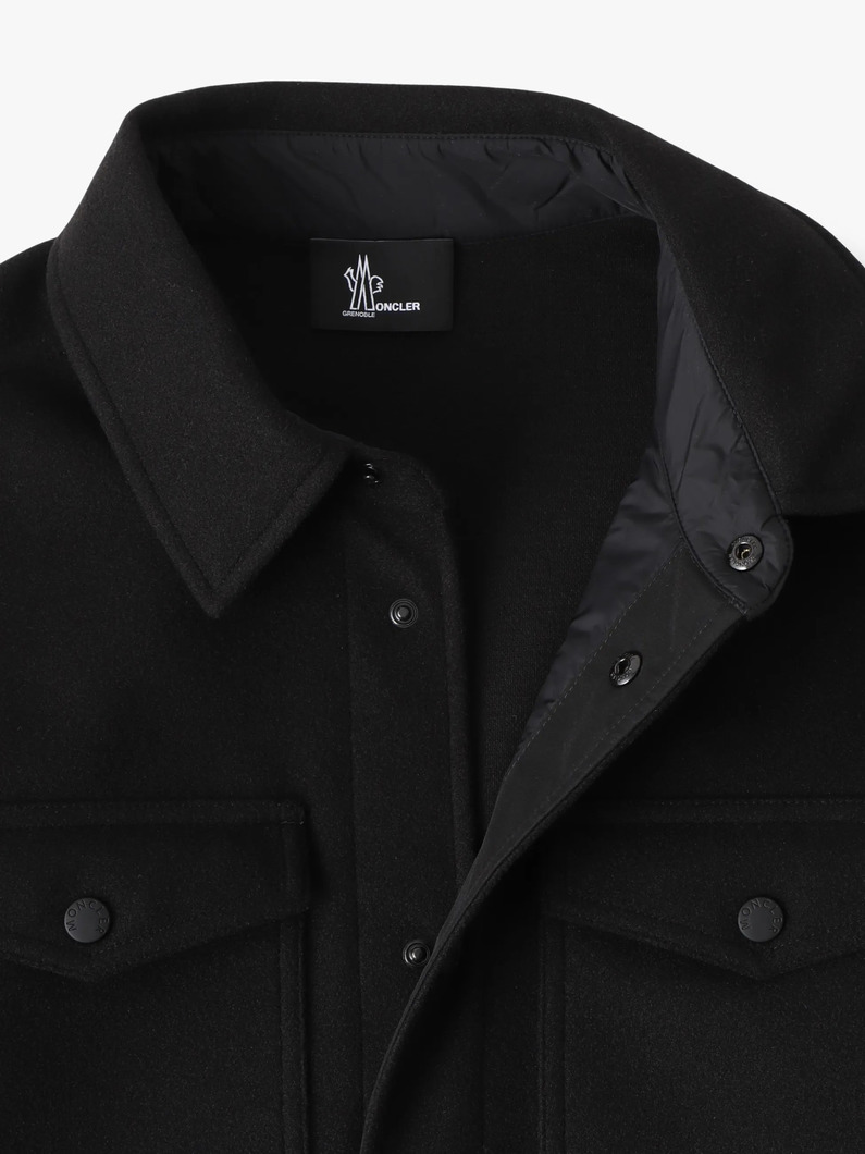 トップジャージー シャツジャケット 詳細画像 black 3