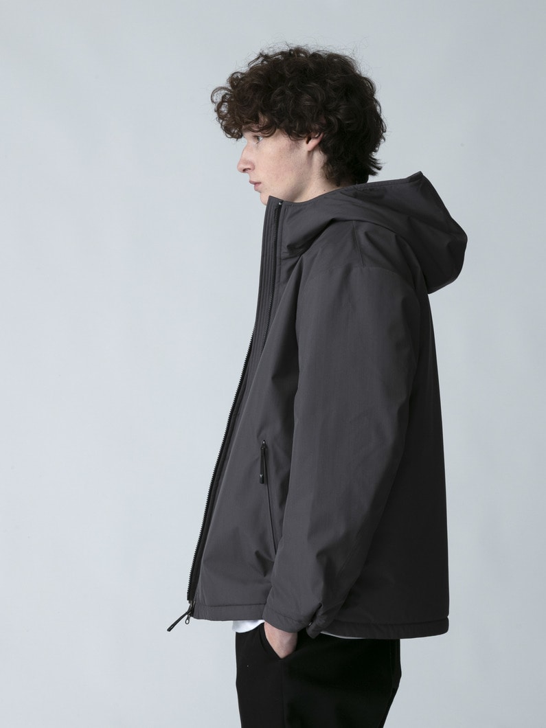 ウールブレンド パファー フーデッドジャケット 詳細画像 gray 2