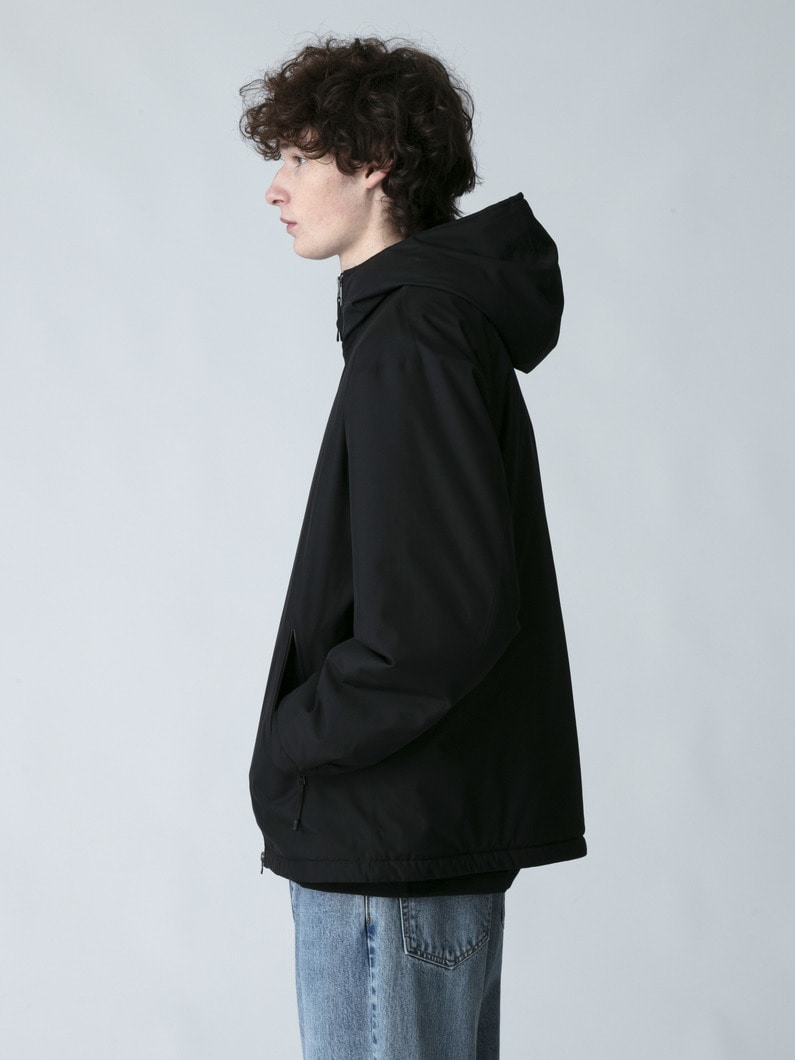 ウールブレンド パファー フーデッドジャケット 詳細画像 black 2