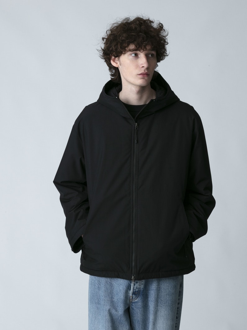 ウールブレンド パファー フーデッドジャケット 詳細画像 black 3