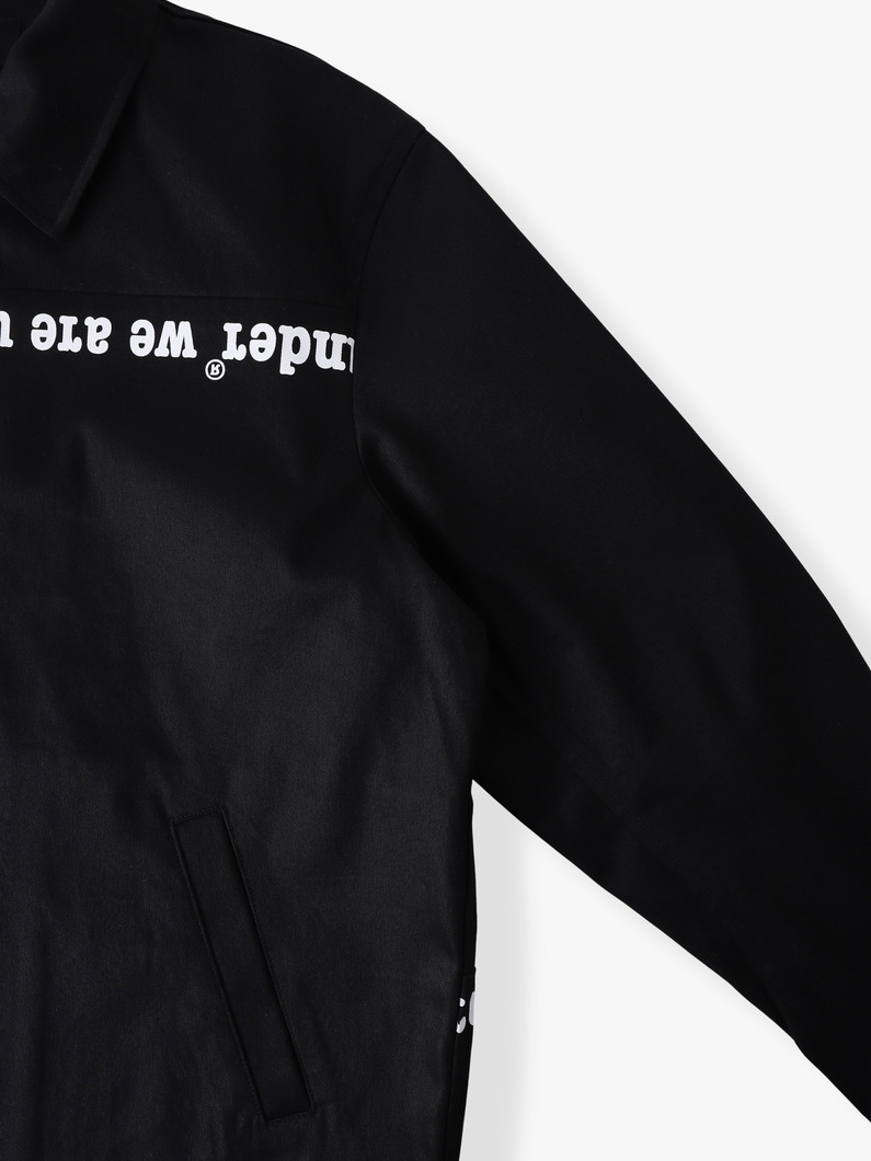 スプリットロゴ ヴィンテージギャバジン ブルゾン 詳細画像 black 2