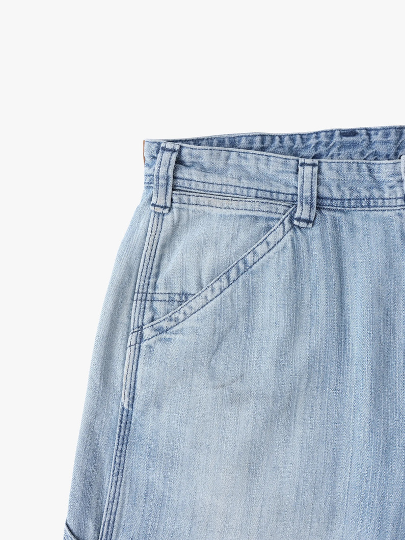 ヘリンボーンデニム ペインターパンツ 詳細画像 blue 3