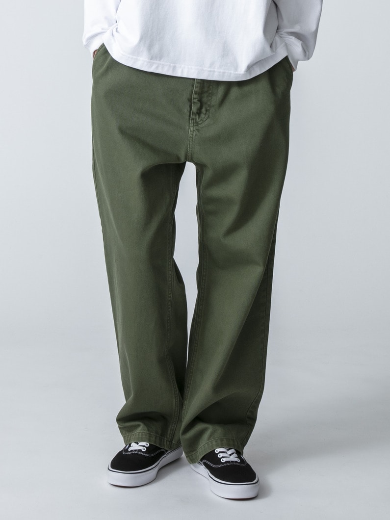 オーガニックコットン フェードパンツ 詳細画像 olive