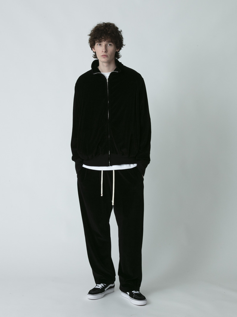 ベロア リラックスフィット パンツ 詳細画像 black 2