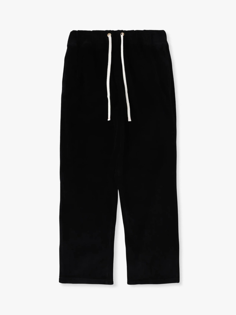 ベロア リラックスフィット パンツ 詳細画像 black 5