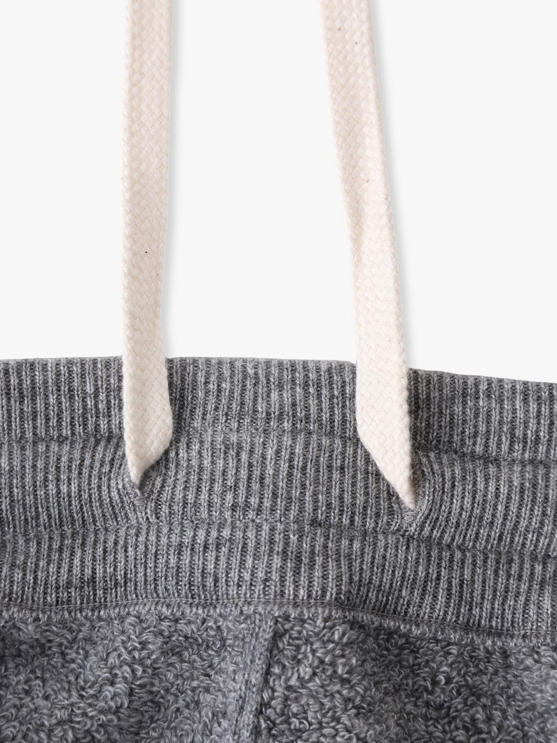 カシミア シルク パイルライニング ニットパンツ 詳細画像 top gray 2