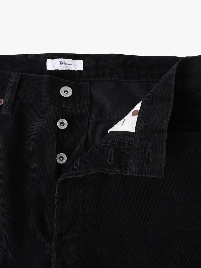 オーガニックコーデュロイ 5ポケット パンツ 詳細画像 black 2