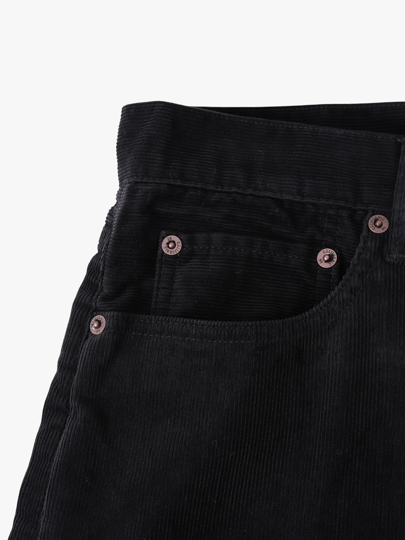 オーガニックコーデュロイ 5ポケット パンツ 詳細画像 black 3