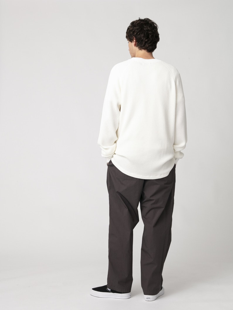 ウォッシュド ワイドフィット イージーパンツ 詳細画像 brown 3