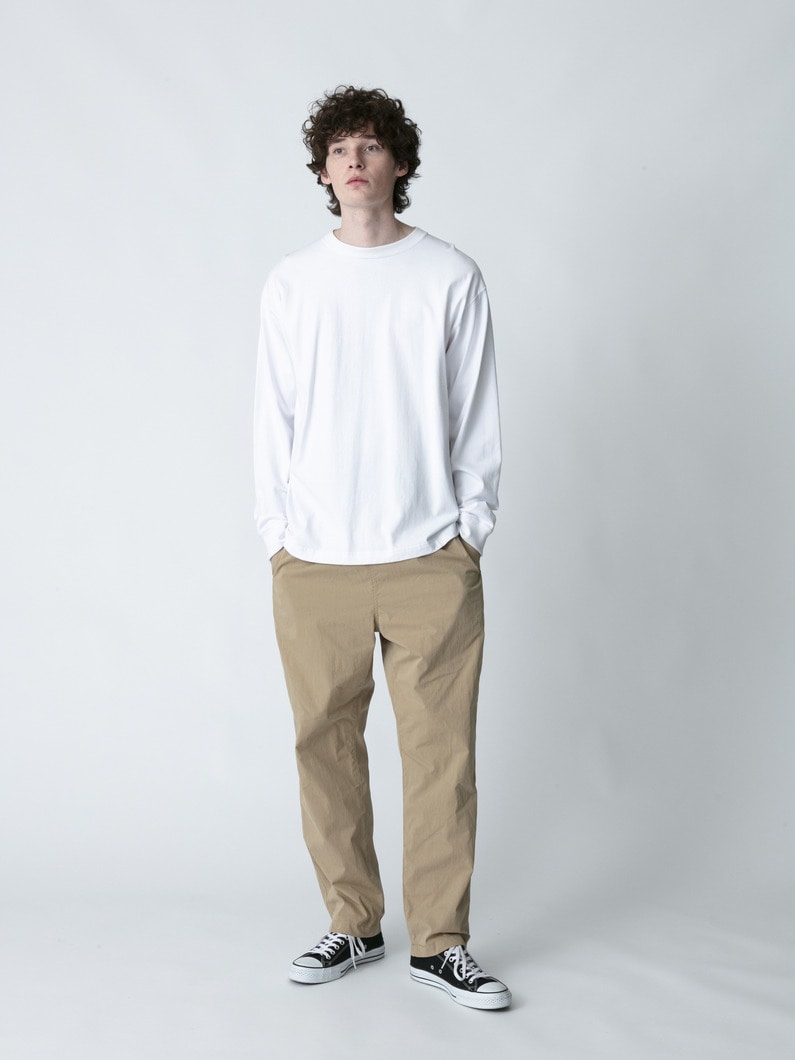 コットンナイロン テーパードフィット イージーパンツ 詳細画像 beige 2