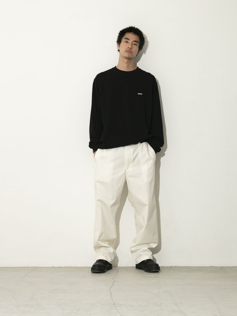 コットンギャバジン パンツ 詳細画像 off white