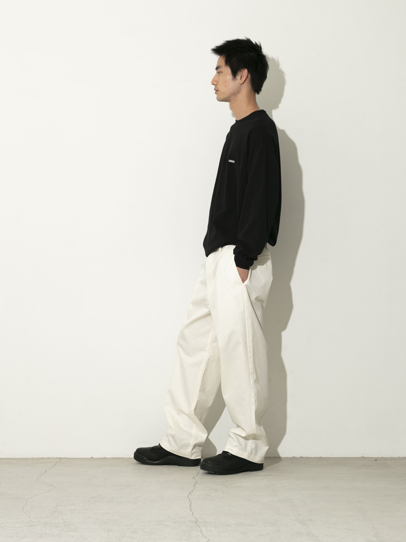 コットンギャバジン パンツ 詳細画像 off white 2