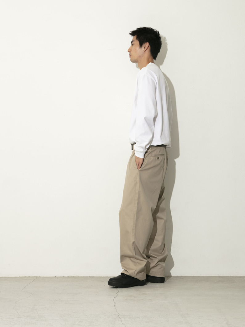 コットンギャバジン パンツ 詳細画像 beige 2