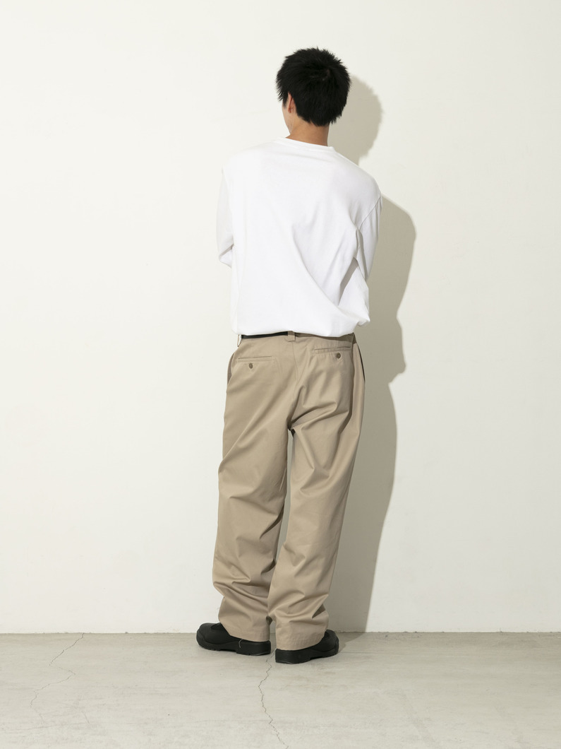 コットンギャバジン パンツ 詳細画像 beige 3